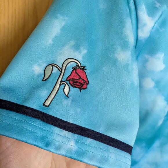 Blue Heart Embroidered Men's Shirt - Picture 5 of 12